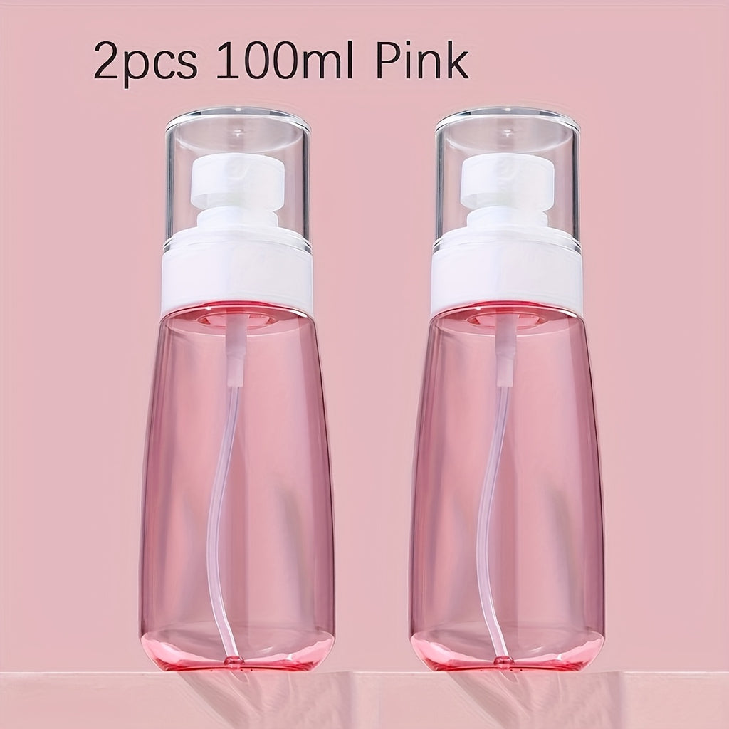 2pcs Set Portable Transparent Spray Bottles for Travel, 1.01/2.03/3.38oz Perfume Atomizer Dispenser Bottles