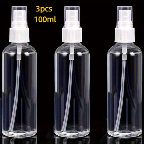 Three Reusable Plastic Spray Bottles
